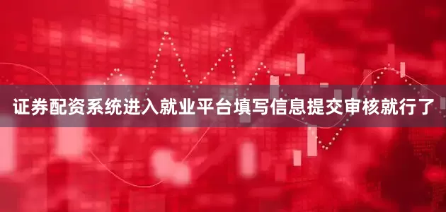 证券配资系统进入就业平台填写信息提交审核就行了